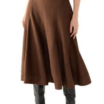 Women's Suede Midi Skirt