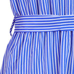 Loose Short Sleeves Striped Lapel Maxi Dresses