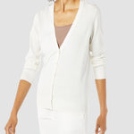 Long Sleeve Choker Top Lightweight Vee Cardigan Sweater