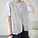 Sleeveless Vest Jacket Casual Loose Women's Waistcoat