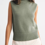 Mockneck Sweater Shell Top