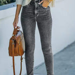 Nadorine Ankle-length Skinny Jeans with Pockets