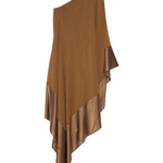 Loose Asymmetric Split-Joint One-Shoulder Maxi Dresses