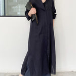 Solid Color Loose Shirt Dress
