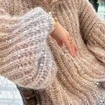 Casual Sequined V-neck Sweater