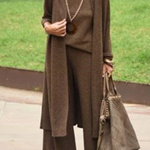 Casual Fashion Long Three-Piece Set