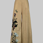 High Waisted Loose Belted Flower Print Pockets Pants Trousers