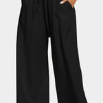 Solid color loose and comfortable casual trousers