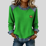 Diede | Sporty Sweater with Contrast Details