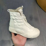 Fabiola | White Qulted Boots