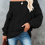 Off Shoulder Loose Knitwear Sweater