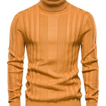 KZZ Men's Solid Turtleneck Sweater,Men's Knitwear for Daily Wear