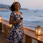 Thea | Subtle Floral Knee Length Dress