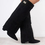 Alexa | WOMEN'S LEATHER THIGH-HIGH BOOTS WITH BUCKLE
