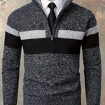 Milan | Color-Block Half-Zip Sweater