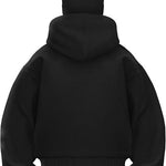 KZZ Jacket Zip Up Fashion Double Layer Hoodie Hip Hop Outerwear Jacket