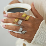 Aurelia Dove Wing Ring Set