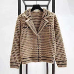 Valencia Houndstooth Knit Jacket