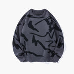 KZZ Men's Knitted Long Sleeve Sweater Crew Neck Graphic Casual Regular Fit Jumper