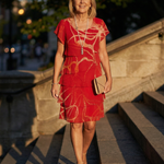 Nora | Soft Abstract Knee Length Dress