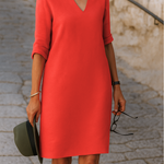 ADRIANA | Flowing Dress with V-Neck and Elegant Line for Every Moment of the Day