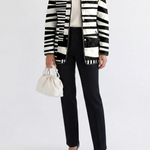 Miren | Black and White Abstract Quilted Jacket
