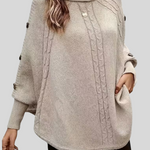 Norelle | High-Neck Cable-Knit Sweater