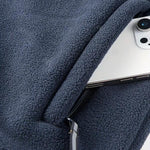 KZZ Men's Heavyweight Double Sided Fleece Jacket with Full Zip Closure & Hood Thick Winter Warm Coat