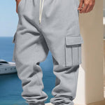 KZZ Men's Loose Fit Fleece Lined Cargo Pants