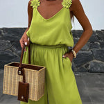 Sleeveless Pocket Bodysuit with Straps