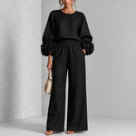 Diane | Floral Appliqué Two-Piece Set