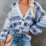 Loose Casual V-neck Cardigan Sweater Jacket