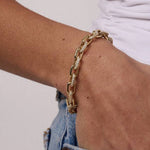 Fully diamond Cuban chain bracelet