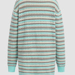 Nadorine Women's Contrast Striped Sweater Cardigan