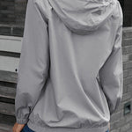Casual Sportswear Solid Pocket Hooded Collar Outerwear