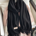 Solid Color Tasseled Scarf Scarfs&Hats