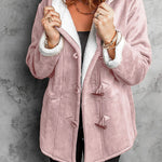 Fuzzy Fleece Lined Coat Mid-Length Suede Jacket