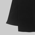 Long Sleeves Buttoned See-Through Solid Color Split-Side Lapel Maxi Dresses Shirt Dress