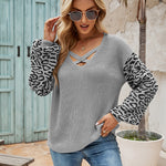 Patchwork Knitted Pullover Sweater Tops