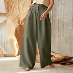 Vintage Plain Button Down Pocket Pants