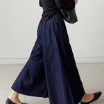 Loose Wide-Leg Empire Jean Pants