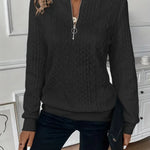 Olivia | Elegant Quarter-Zip Sweater