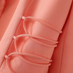 Waist Drawing Rope Lapel Loose Blazer Suit