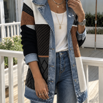 Molly | Relaxed Denim & Rib-Knit Jacket