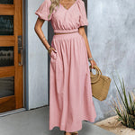 Two Piece Outfits Casual Lounge Sets Ruffle Sleeve Crop Tops and Long Skirts Suits
