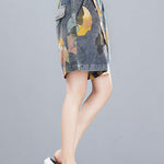 Original Floral Wide Leg Denim Shorts Bottoms