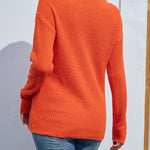 Solid Color Half Turtleneck Knit Top