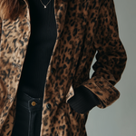 Vintage Leopard Print Eco-suede Jacket