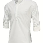 Breccan | Classic Stand-Up Collar Button Shirt