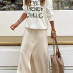 Round neck slim fashion sweatshirt